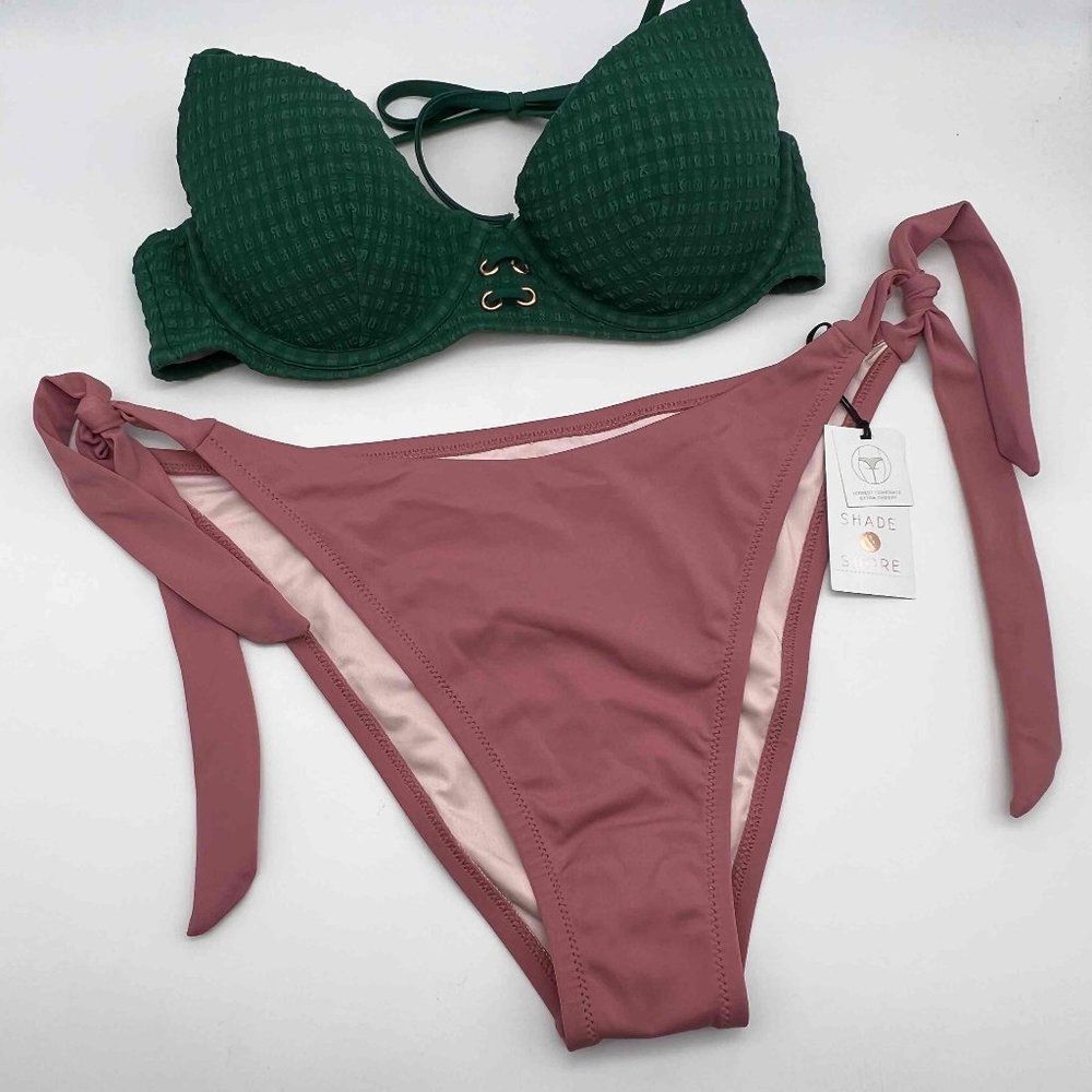 New Target Green & Pink Bikini - Size L